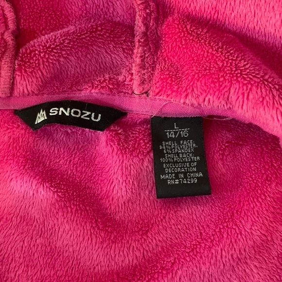 Snozu Girls Black Soft Shell fleece Lined Long Sleeve Hooded Jacket Size 14/16 L - Picture 6 of 16
